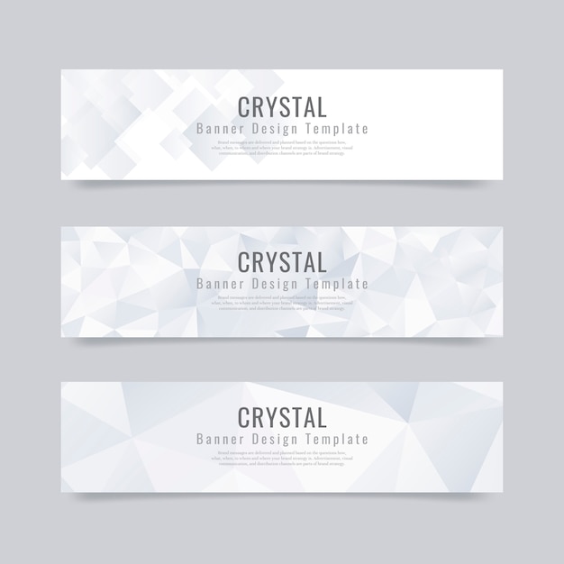 Free Vector crystal banner