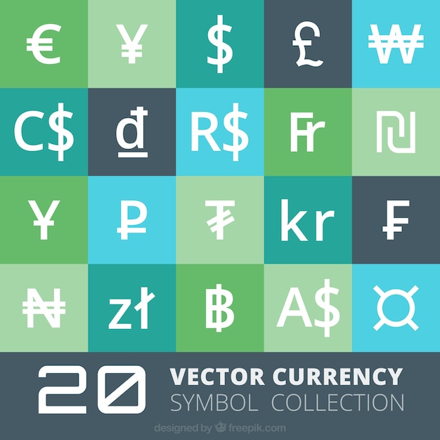 Free Vector currency symbols collection