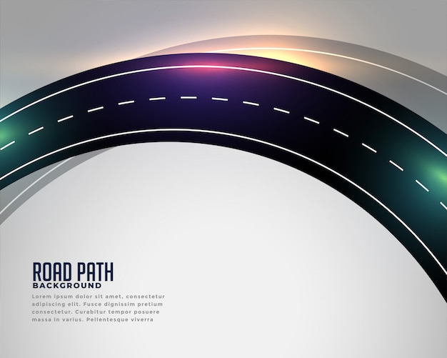 Curved asphalt road track background