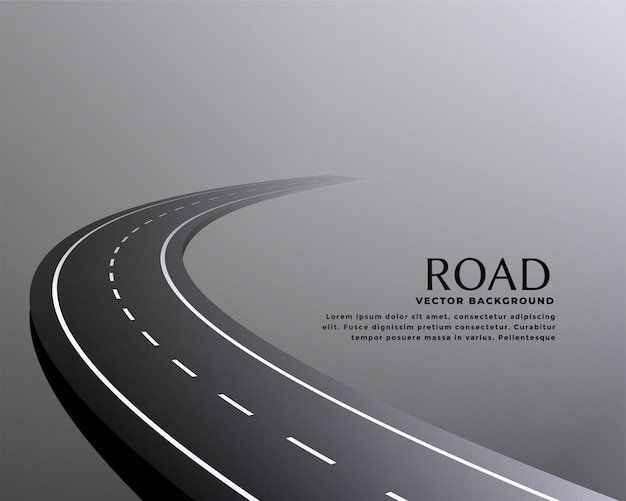 Free Vector curved perspective road pathway background