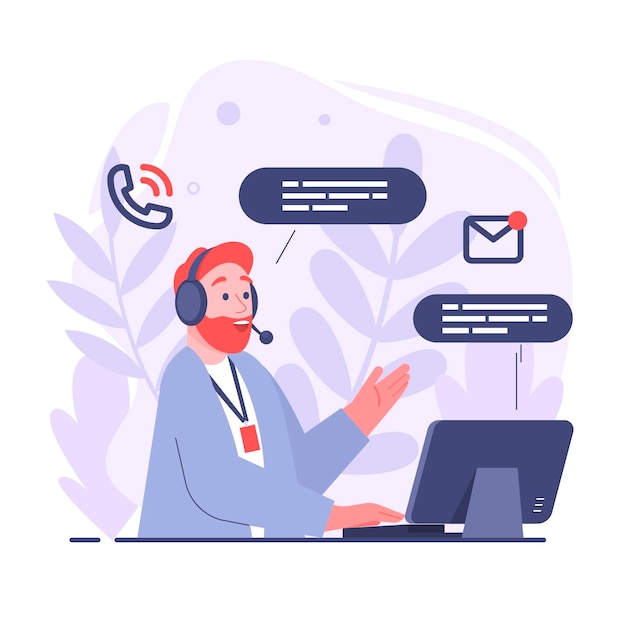 Customer support illustration