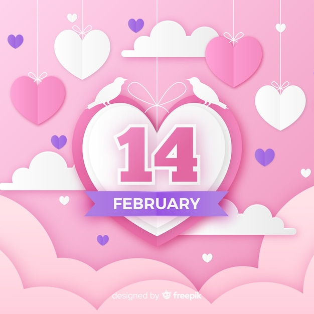 Cut out valentine's day background