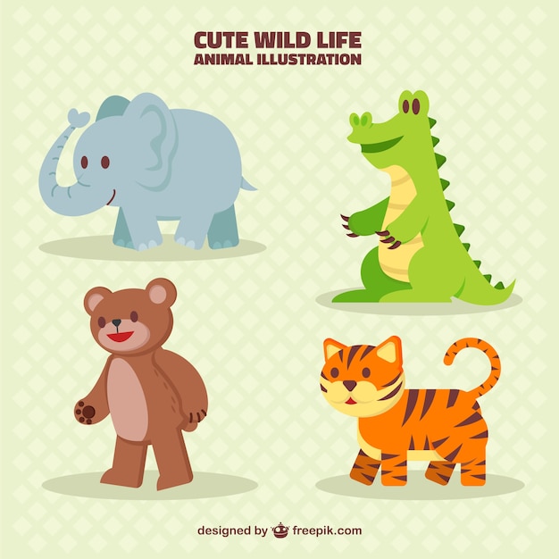 Free vector cute animal collection