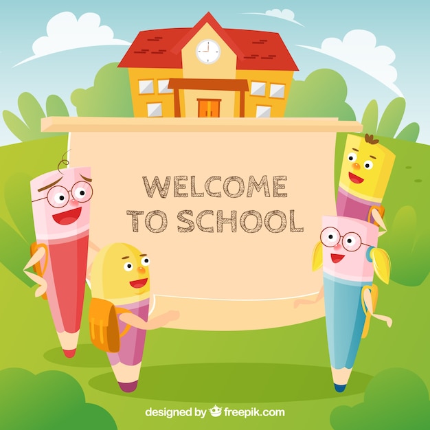 Free vector cute back to school background
