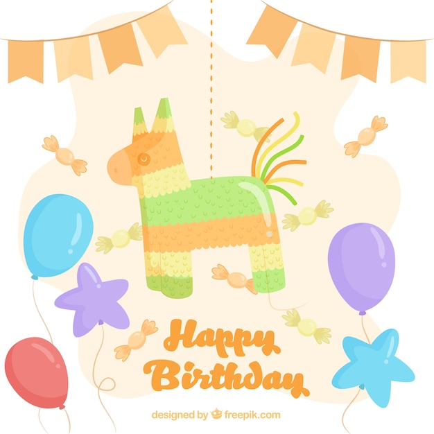 Free Vector cute birthday background