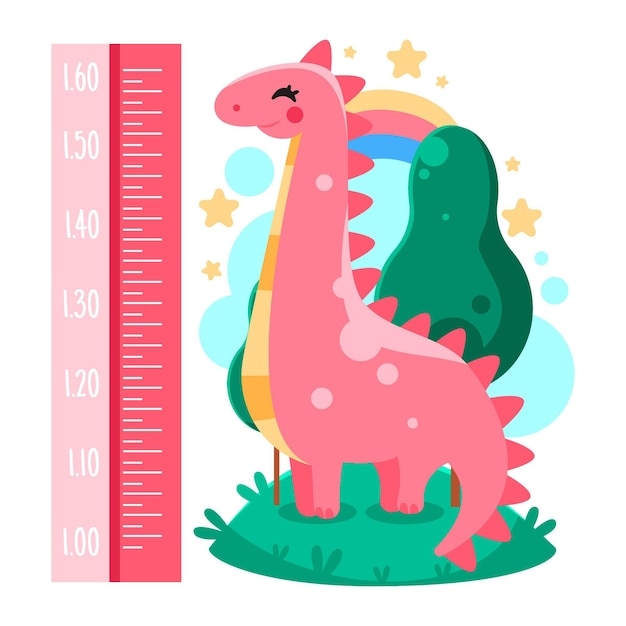 Cute cartoon height meter for children