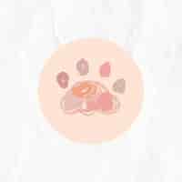 Free vector cute cat story highlights icon for social media vector