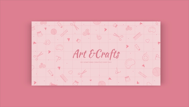 Cute day art and crafts blog header template