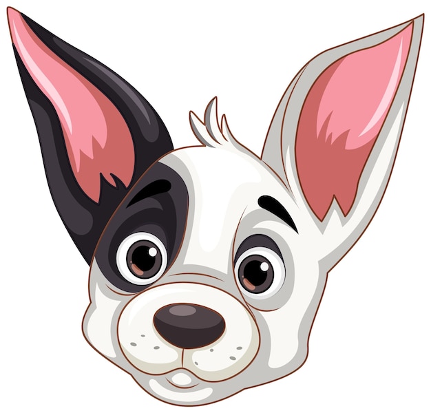 Free Vector cute dog face cartoon isolated