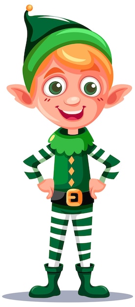 Free vector cute elf cartoon character vector