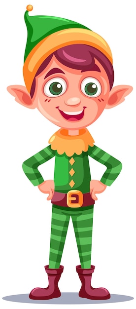 Free vector cute elf cartoon character vector