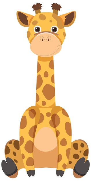 Free Vector cute giraffe in flat style