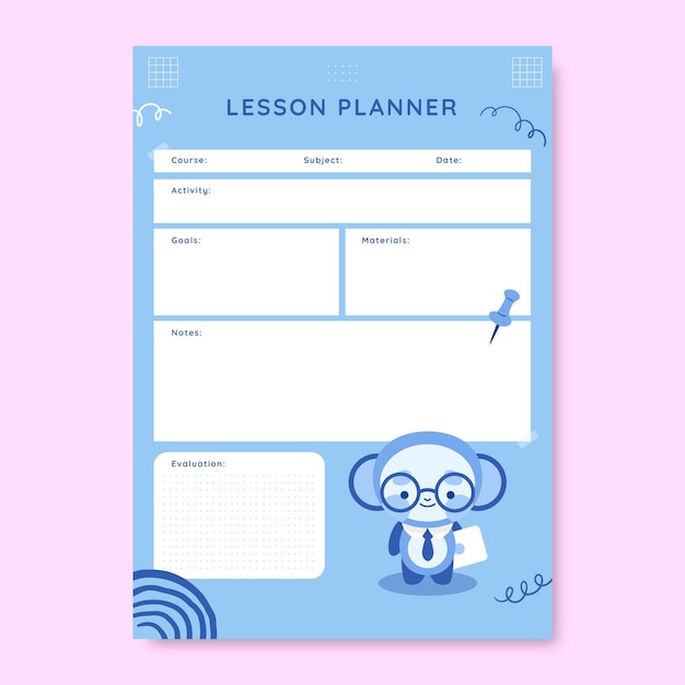 Cute monocolor teacher education lesson plan