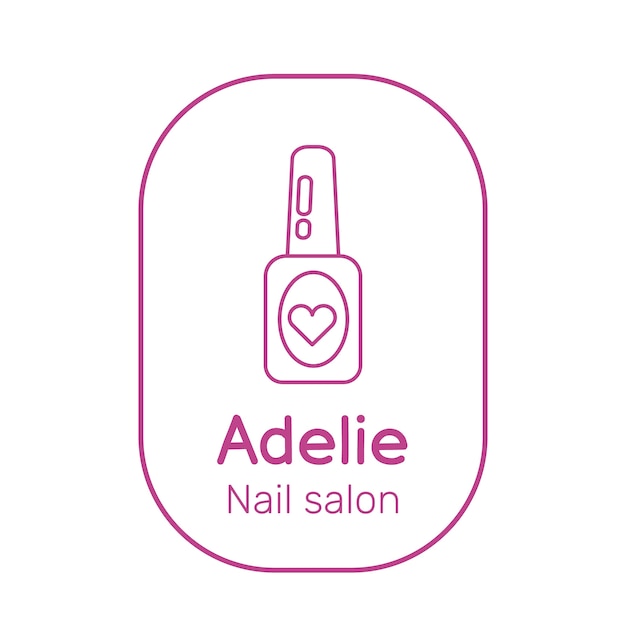 Cute nail salon logo