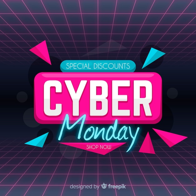 Free Vector cyber monday in flat design