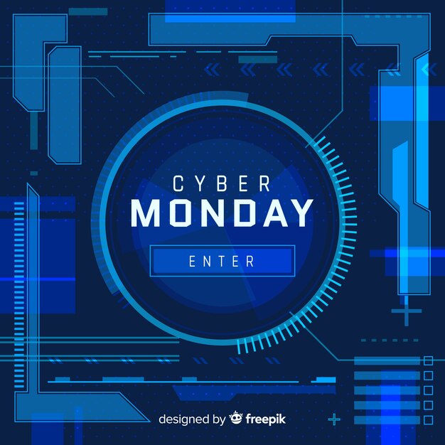 Cyber monday sale background neon style