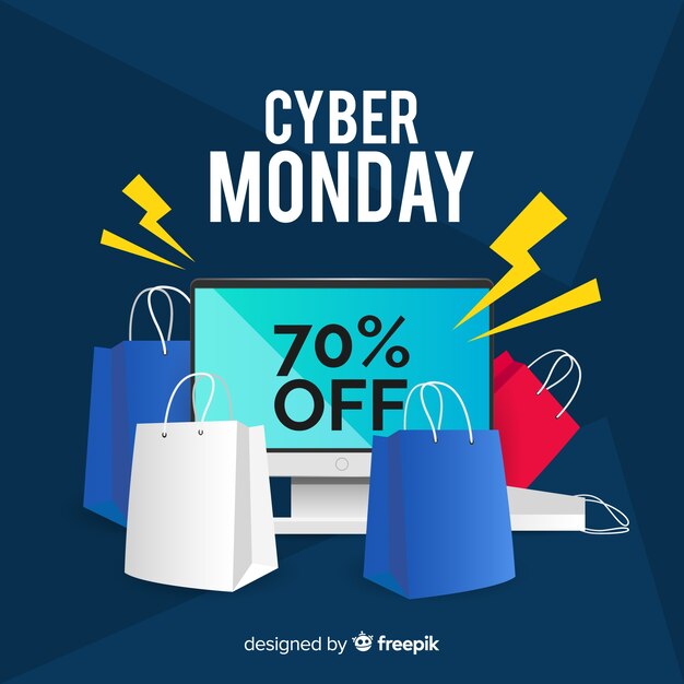 Cyber monday sales background