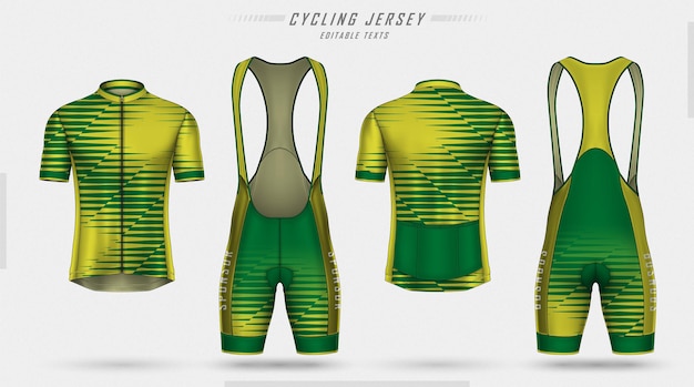 Free Vector cycling jersey front and back