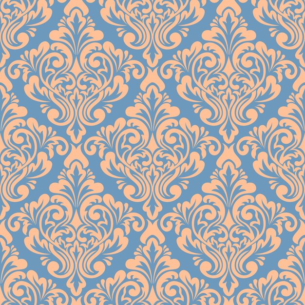 damask seamless pattern background. Classical luxury old fashioned damask ornament