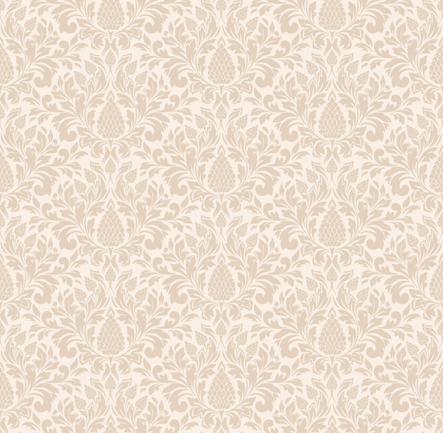 Free Vector damask styled ornamental pattern