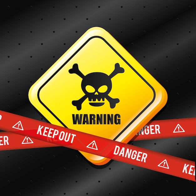 Free Vector danger advertising design.