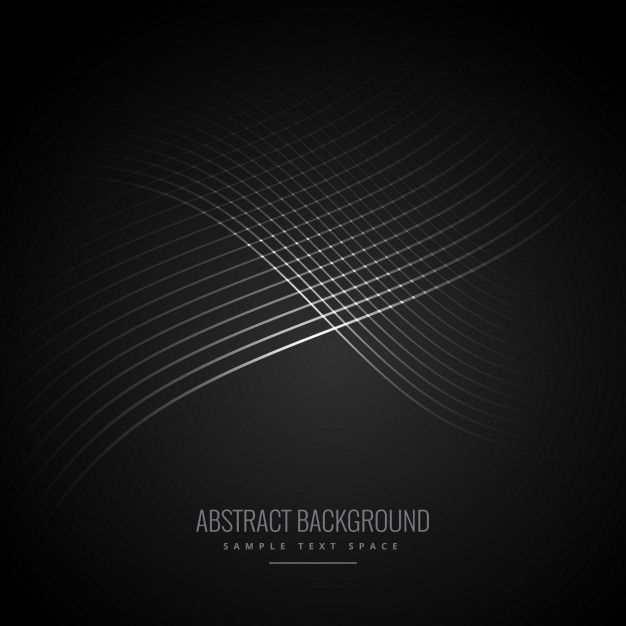 Free Vector dark background with wavy lines