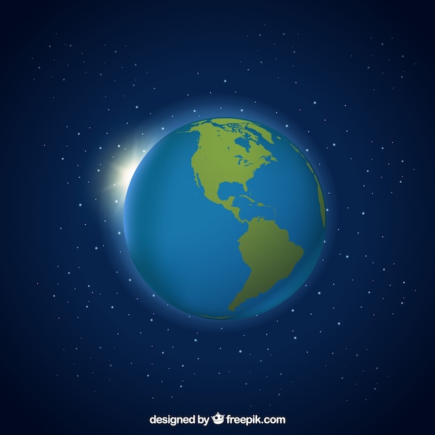 Free Vector dark blue background with earth globe