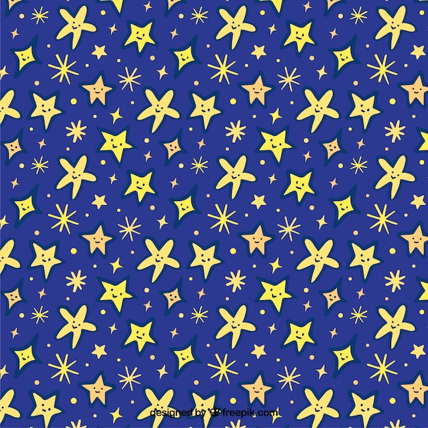 Free Vector dark blue pattern with stars