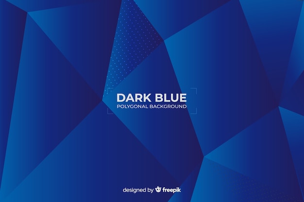 Free vector dark blue polygonal background