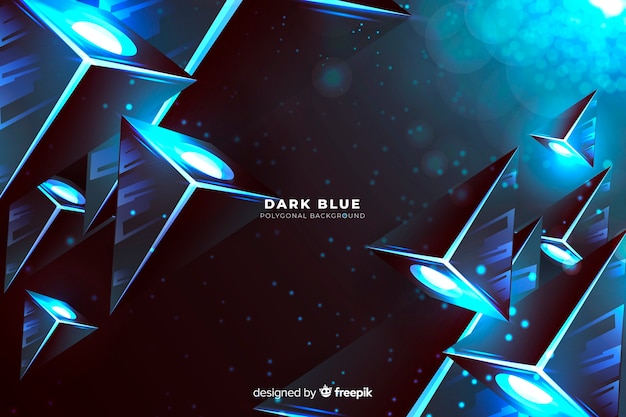 Free Vector dark blue polygonal background