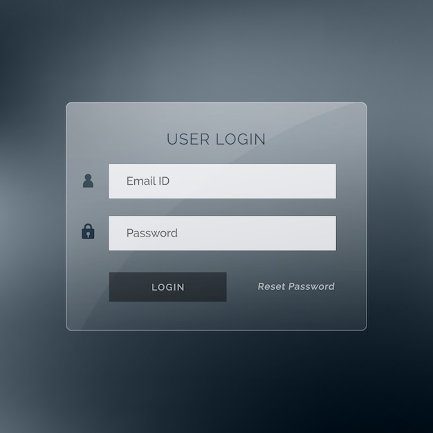 Free Vector dark login ui