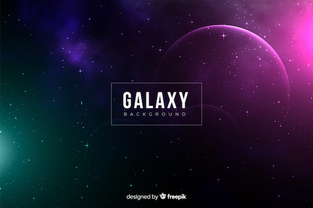 Free vector dark realistic galaxy background