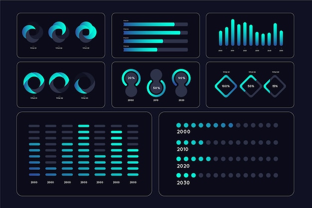 Free Vector dashboard element collection