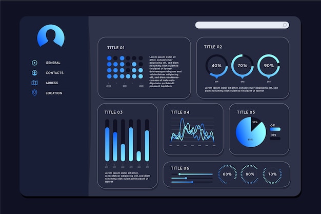 Free Vector dashboard user panel