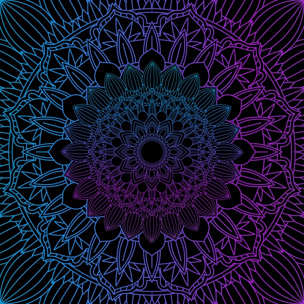 Decorative background with a colourful mandala design