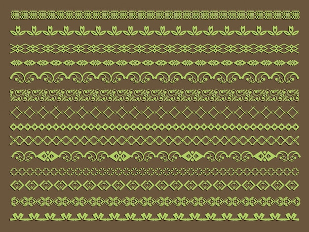 Free Vector decorative borders set