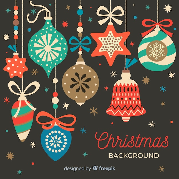 Free Vector decorative christmas background