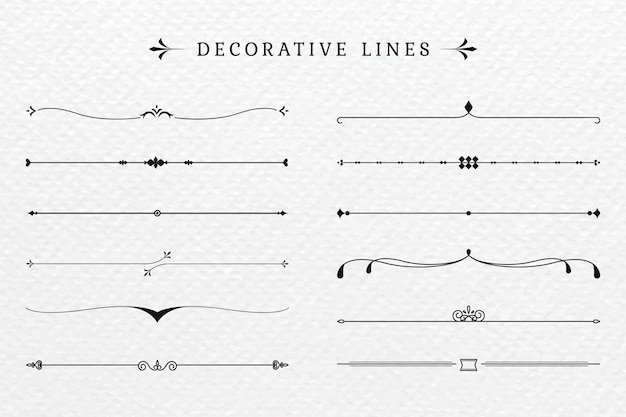 Free Vector decorative lines