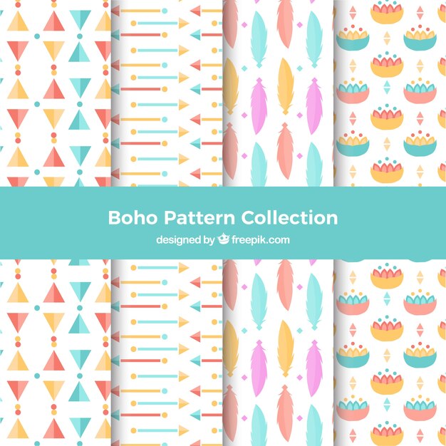 Decorative pattern in boho style