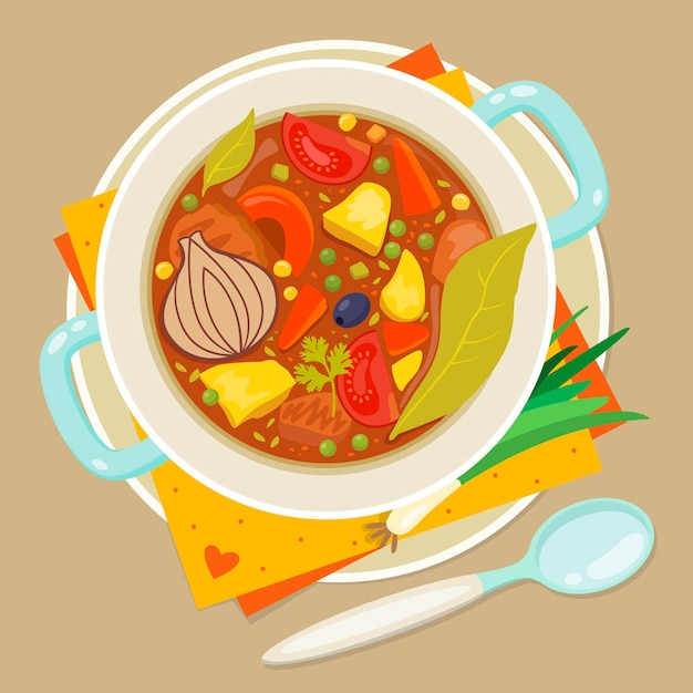 Free vector delicious comfort food concept