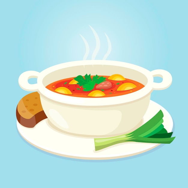 Free vector delicious comfort food concept