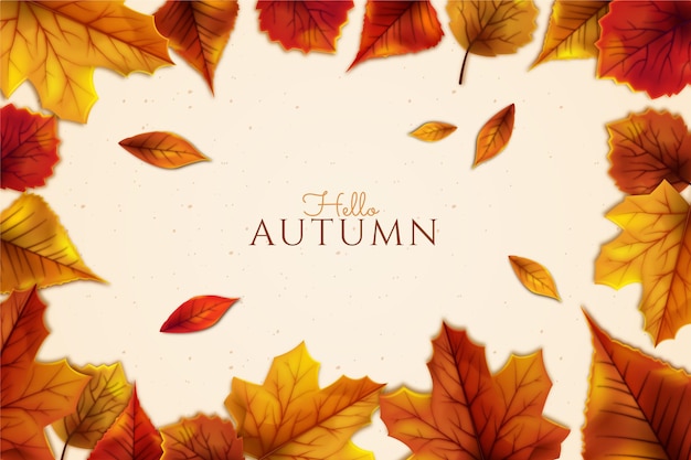 Free vector detailed autumn background