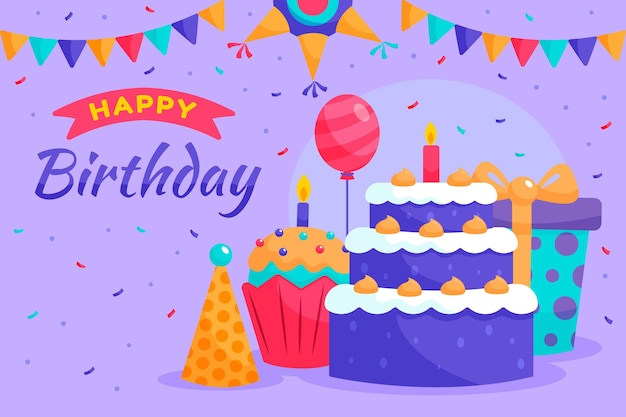 Detailed birthday background