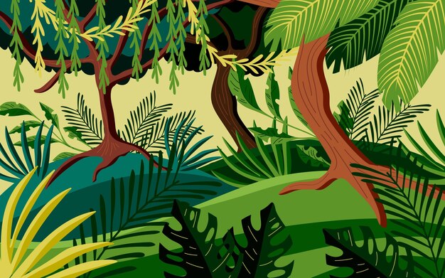 Detailed jungle background