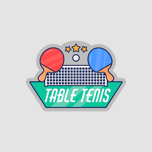 Free Vector detailed table tennis logo