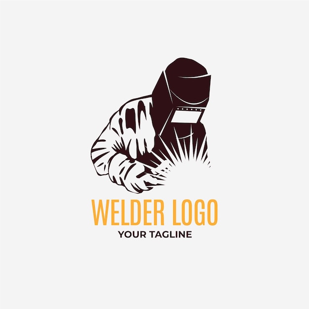 Detailed welder logo template