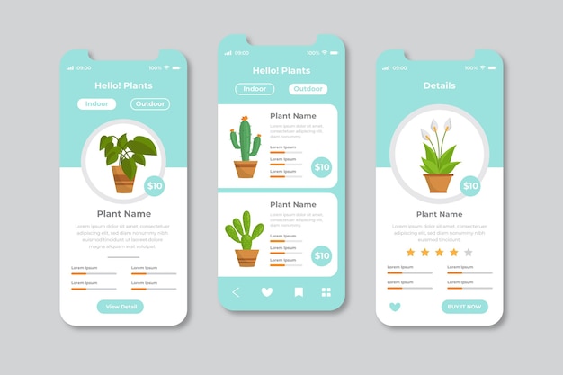 Different app interface concepts