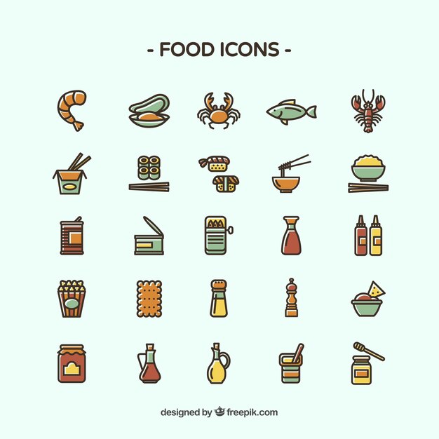 Different food icons