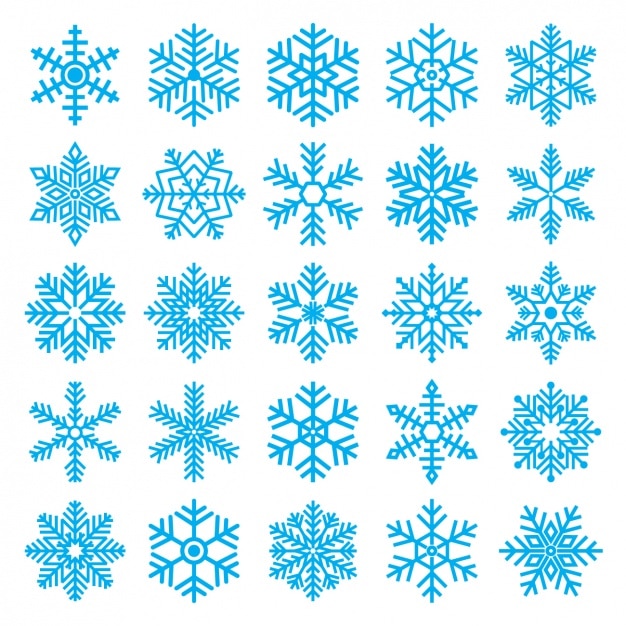 Free Vector different snowflakes