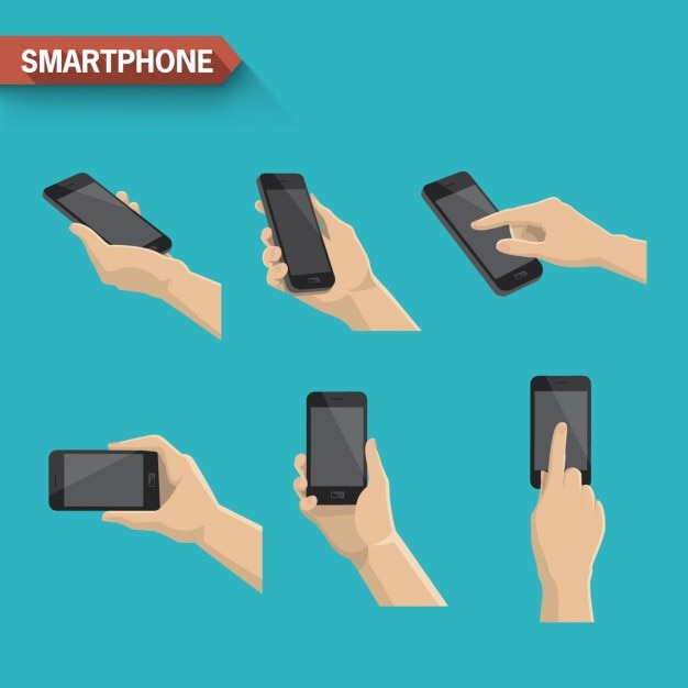 Free vector differents smartphone actions